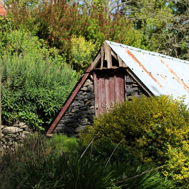 Traditional stone wall section of the Paradise Valley Levada Walk, Vale Paraíso Camacha, Madeira.